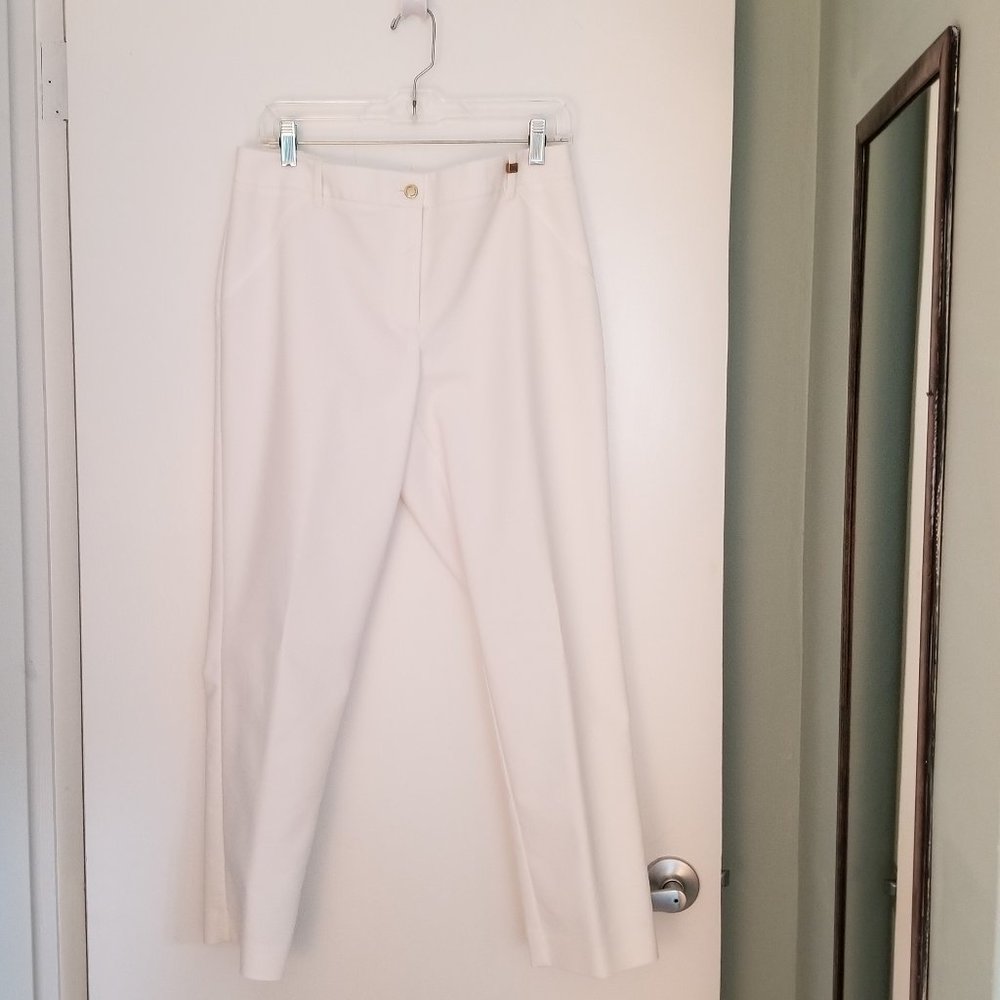 Calvin Klein White Dress Pants Ankle Length